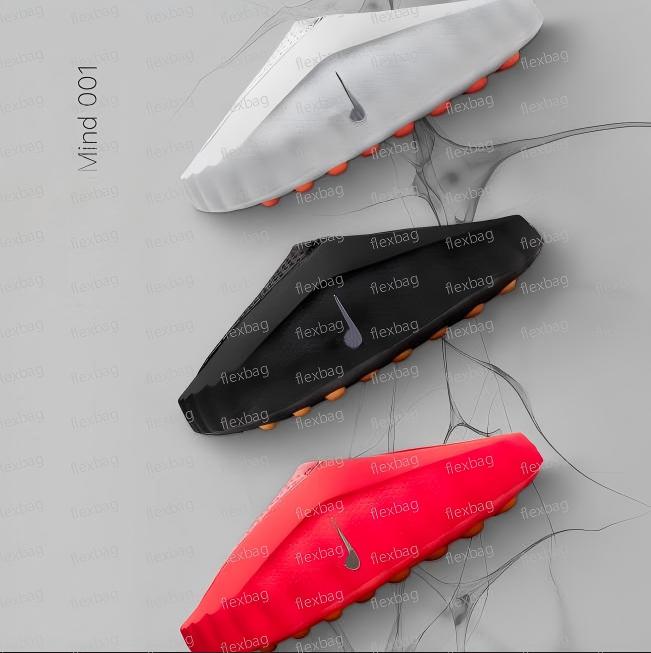 Desginer Mind 001 Slide Slides Mind001 Slippers Soft Rubber Tech Comfortable Sandals Mules Clog Black Red Bone Light Smoke Grey Men Women Summer Shoes Size 36-47