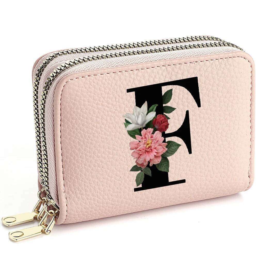 Pink Zipper for Women 26-Letter Personalized Design Fashionable Multi-Functional Ladies Wallet Z260205