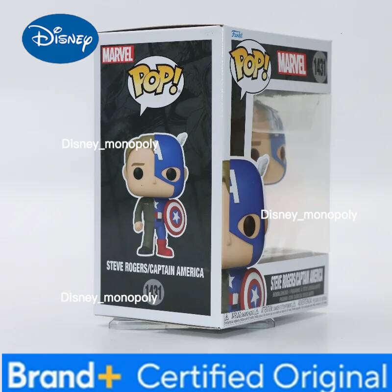 Disney Funko Pop Original MARVEL Steve Rogers Captain America Action Figures Toys for Boys Birthday Gift Collectible Model Decor H260205