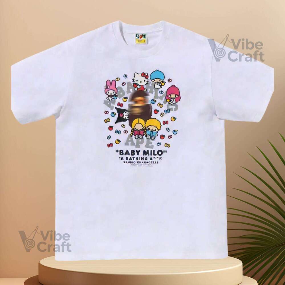 bapetshirts Designer Shirt bapeshirt BAPS High Street Graphic T For Men Summer Classic Pattern Decoration Fashion womens Short Sleeve shark Shirts 4ee