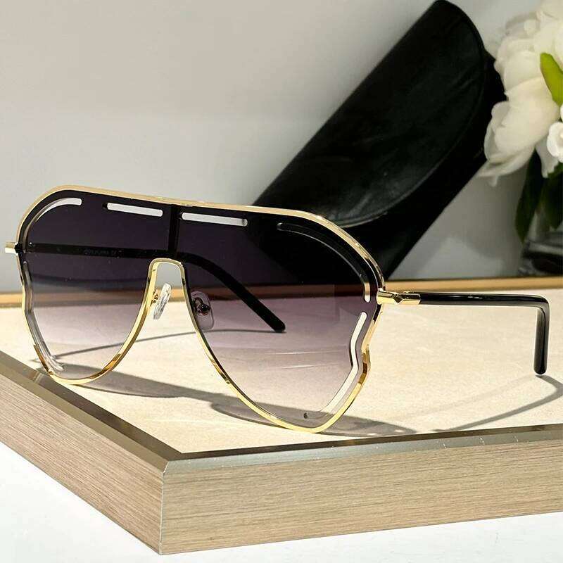 Alloy Big Frame Sunglasses for Men and Women High Quality Fashion Brand Designer Retro Glasses UV400 Outdoor Eyeglasses 26Y0205