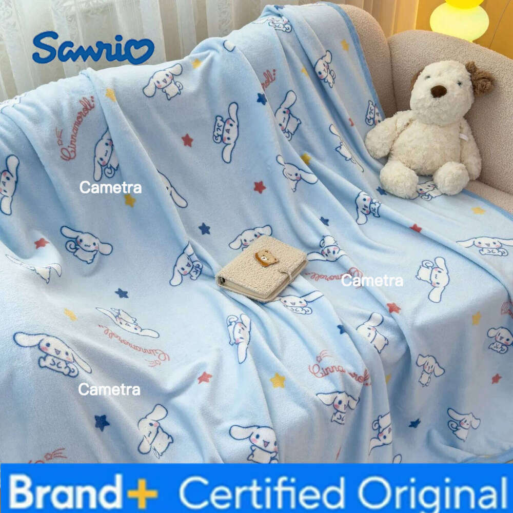 Sanrio hello kitty cartoon milk fleece skin-friendly kuromi my melody kids lunch break four seasons home sofa shawl blanket H260205