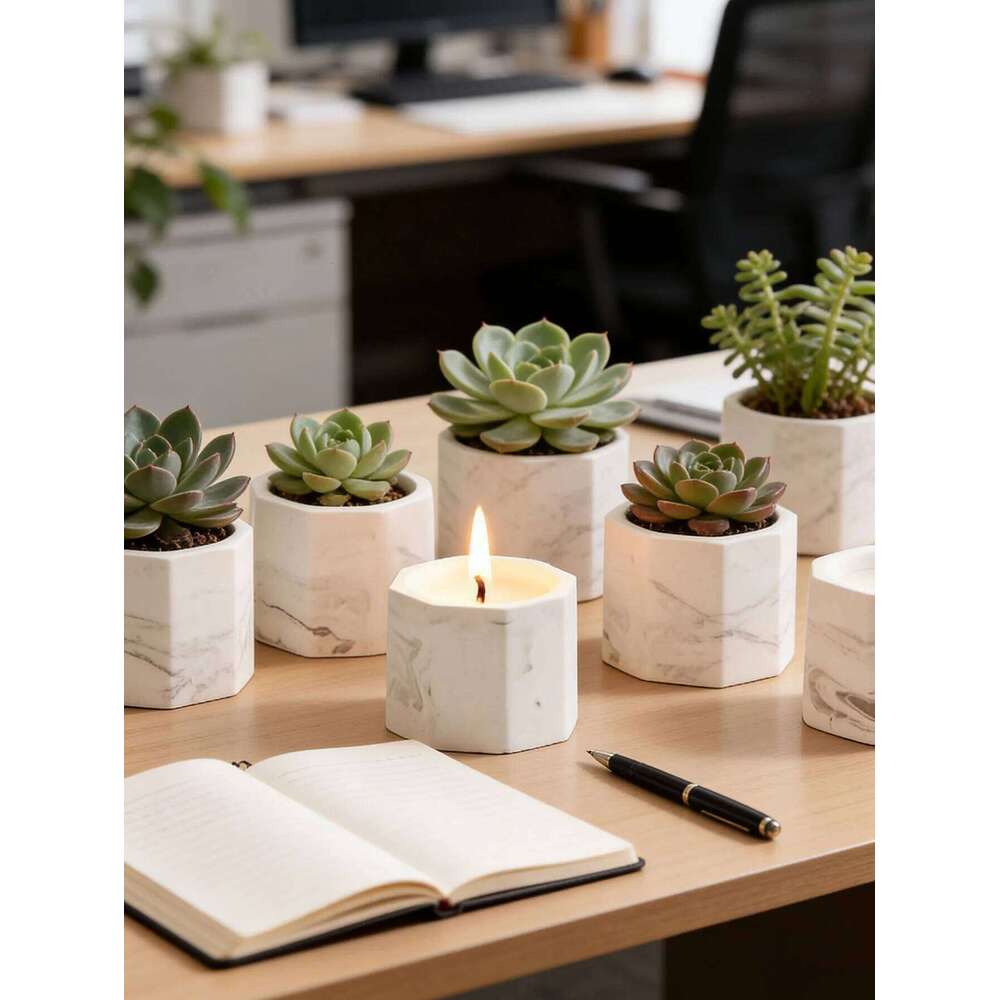 Ink stone plaster cup candle aromatherapy creative gift for a cosy bedroom home with long-lasting essential oil fragrance H260205