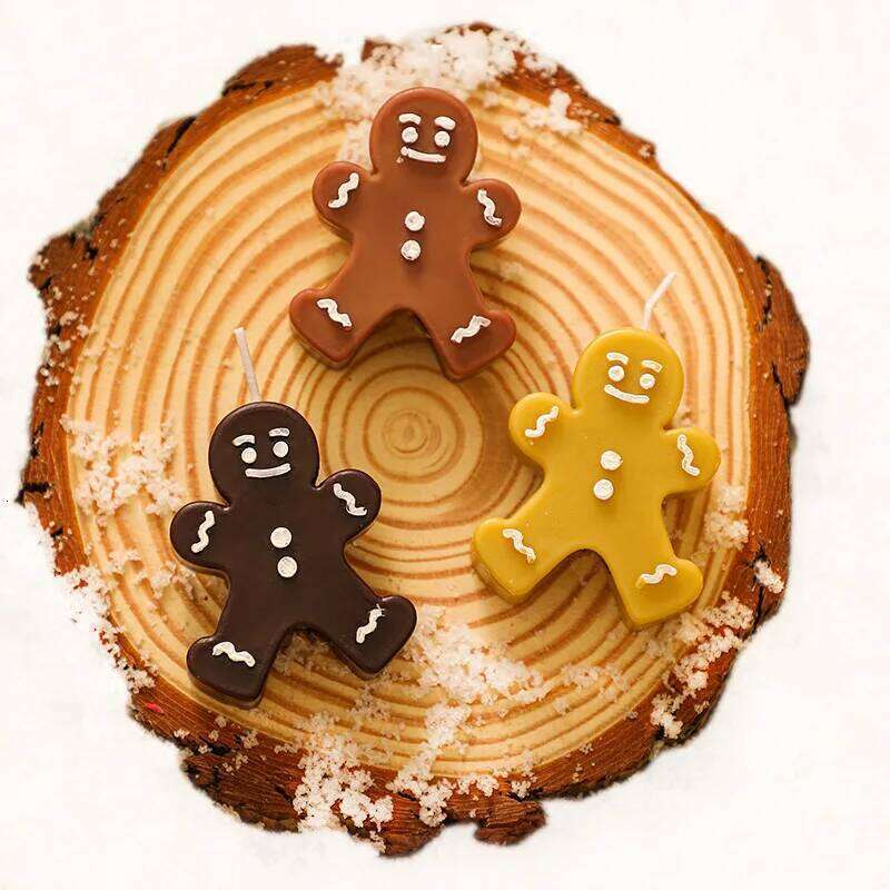 Gingerbread Man Aroma Candle Christmas Companion Gift Fragrance Festival Decoration S260204