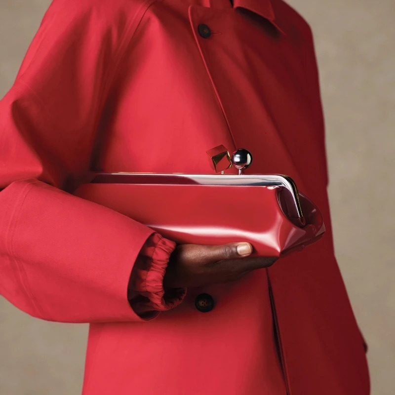 Long Clutch Bag with Removable Shoulder Strap Womens Fashionable Baguette Bag Clip Handbag Purses for Ladies 260124