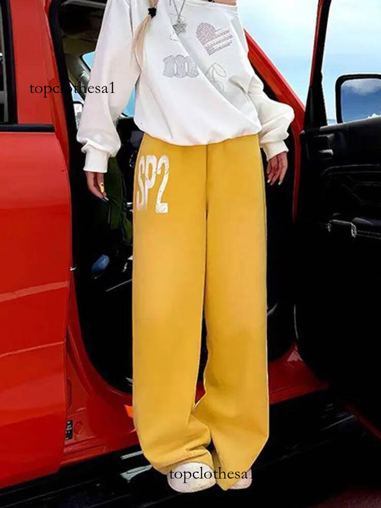 Vintage American Letter Sweatpants Streetwear Hip Hop High Waist Loose Pant Spring Casual Harajuku Retro Pockets Bf Y2K Trousers