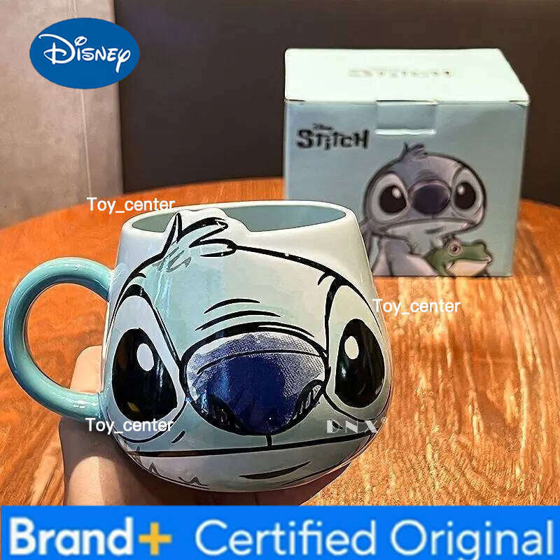 Disney Sanrio Stitch Ceramic Mug Girls 2024 New High-Looking Coffee Home Breakfast Cup Birthday Gift H260205