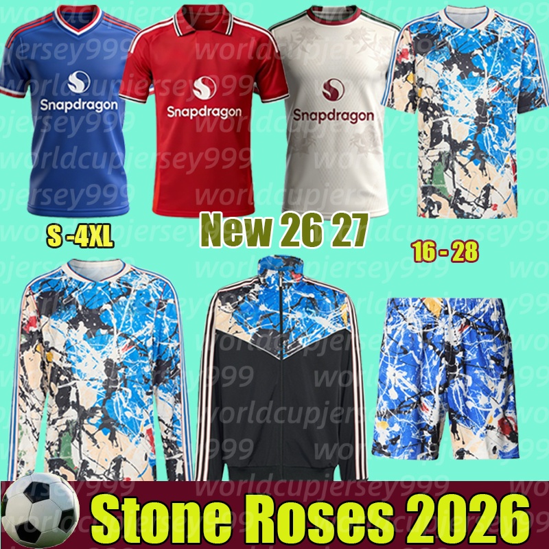 Manchester SESKO MBEUMO CUNHA 25 26 Soccer Jerseys football shirts men kid kit MAINOO Pre match goalkeeper Training United Stone Roses 2026 shorts tracksuit Jacket