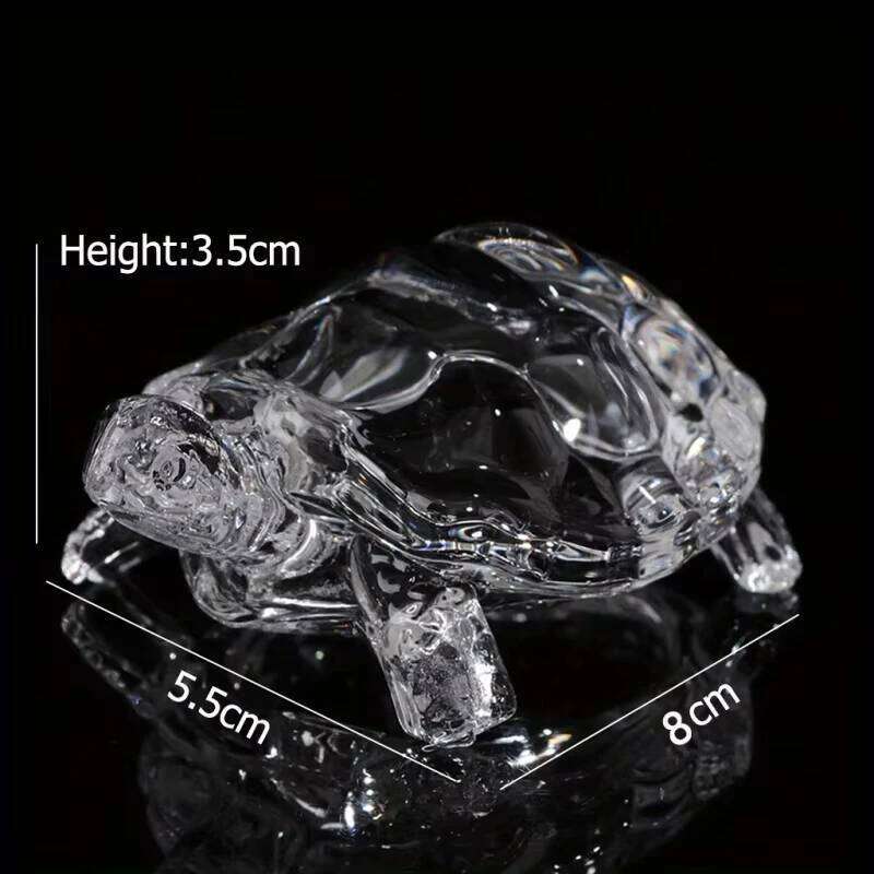 A Crystal Mini Turtle Statue, Lucky Ornament, Suitable for Office Desk Decoration, Home Decoration S260204