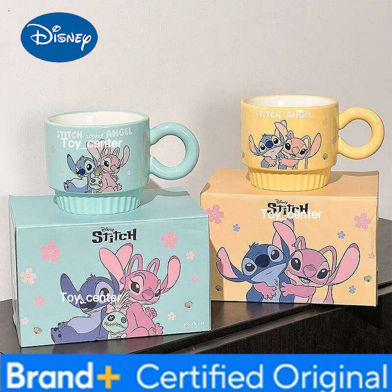 Disney Anime Stitch Mug Style Girls Couple Household Use Ceramic Birthday Gift Good Looks Cute Kawaii Niche New Year H260205