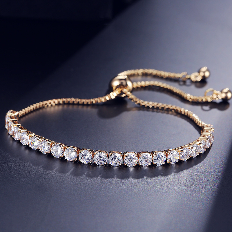 European and American Cross-Border Light Luxury Full Inlaid Zircon Bracelet for Women, Personalized Vintage Elegant Socialite Best Friend Jewelry - view 6