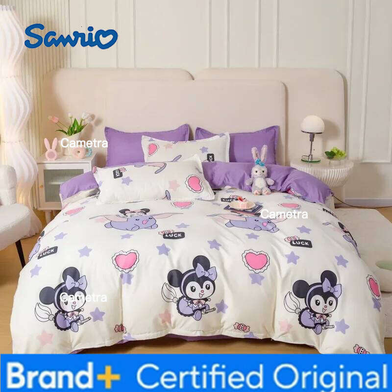 Sanrio hello kitty kuromi my melody bed cup set pillowcase cover sheet coverlid quilt bedding H260205