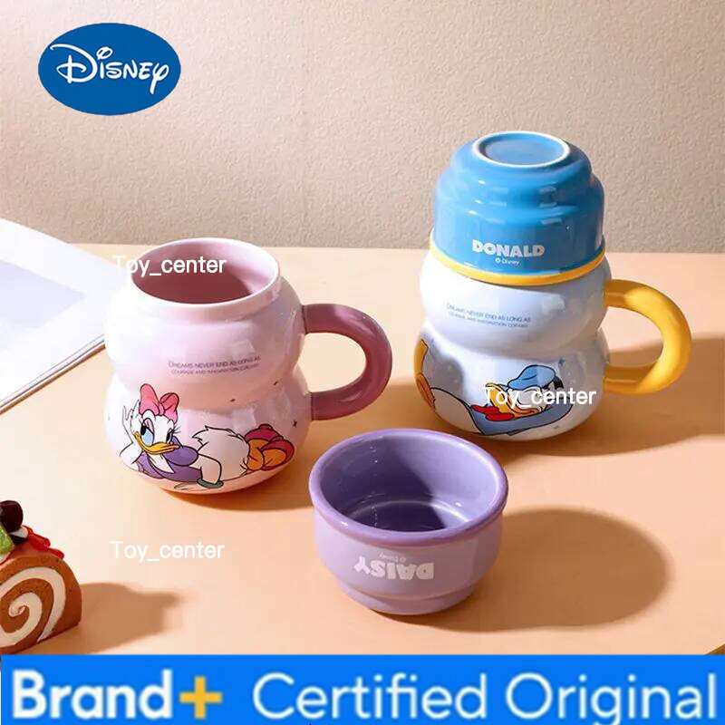 Disney Winnie the Pooh Cute Ceramic Water Cup High Quality Household Breakfast Milk Oat Mugs Female Office Coffee Cups H260205