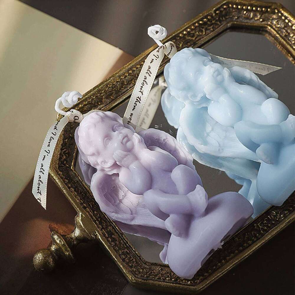 1Pc Angel Scented Candle - Handmade Rose/Berlin Girl Fragrance, Desktop Ornament Home Decor Bulk Birthday Party Favor S260204