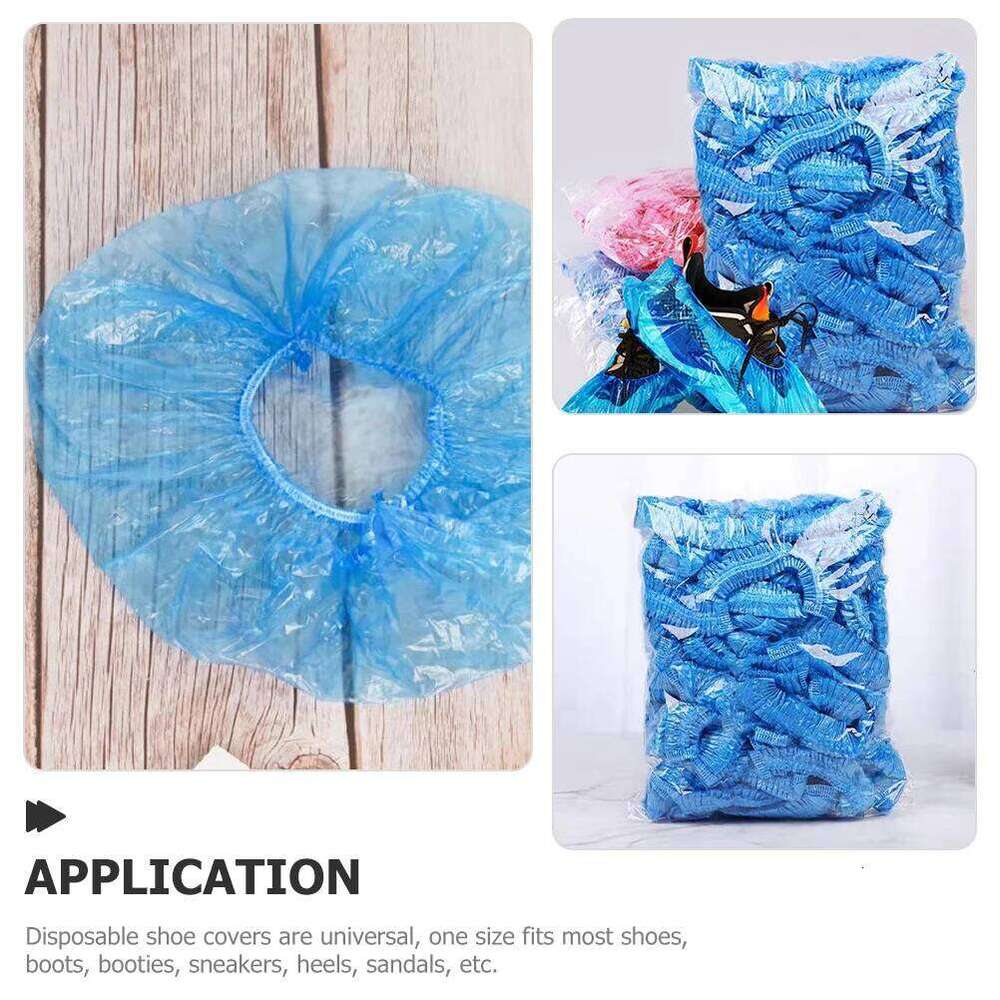 200pcs Boot Covers One-time Shoes Cover Plastic Overshoes S260204