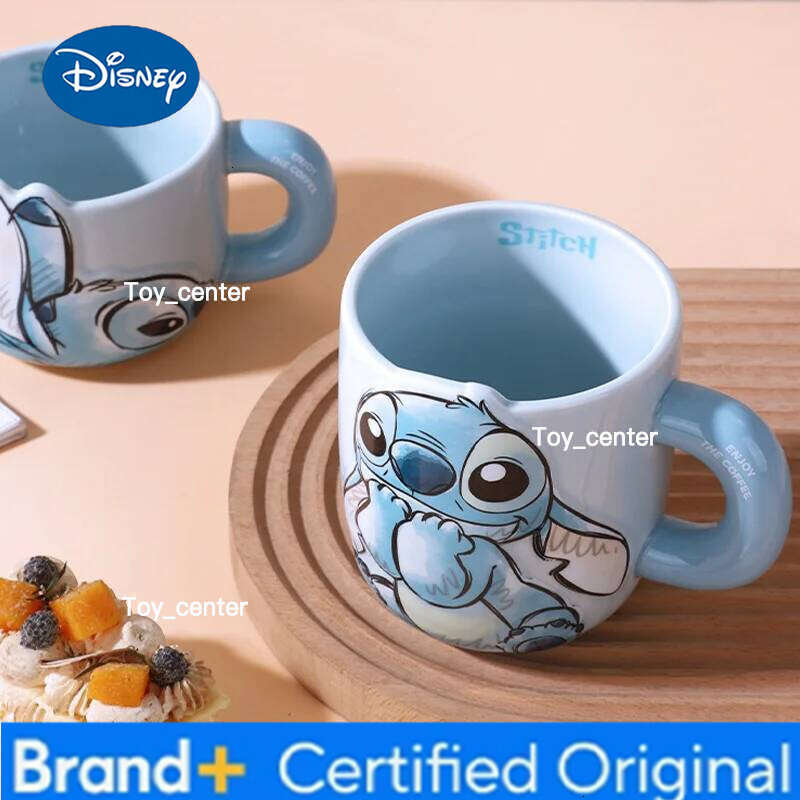 Disney Anime Stitch Boys and Girl High-Looking Fashion Cartoon Creative Pattern Couple Milk Drinking Coffee Ceramic Mug Birthday Gifts H260205