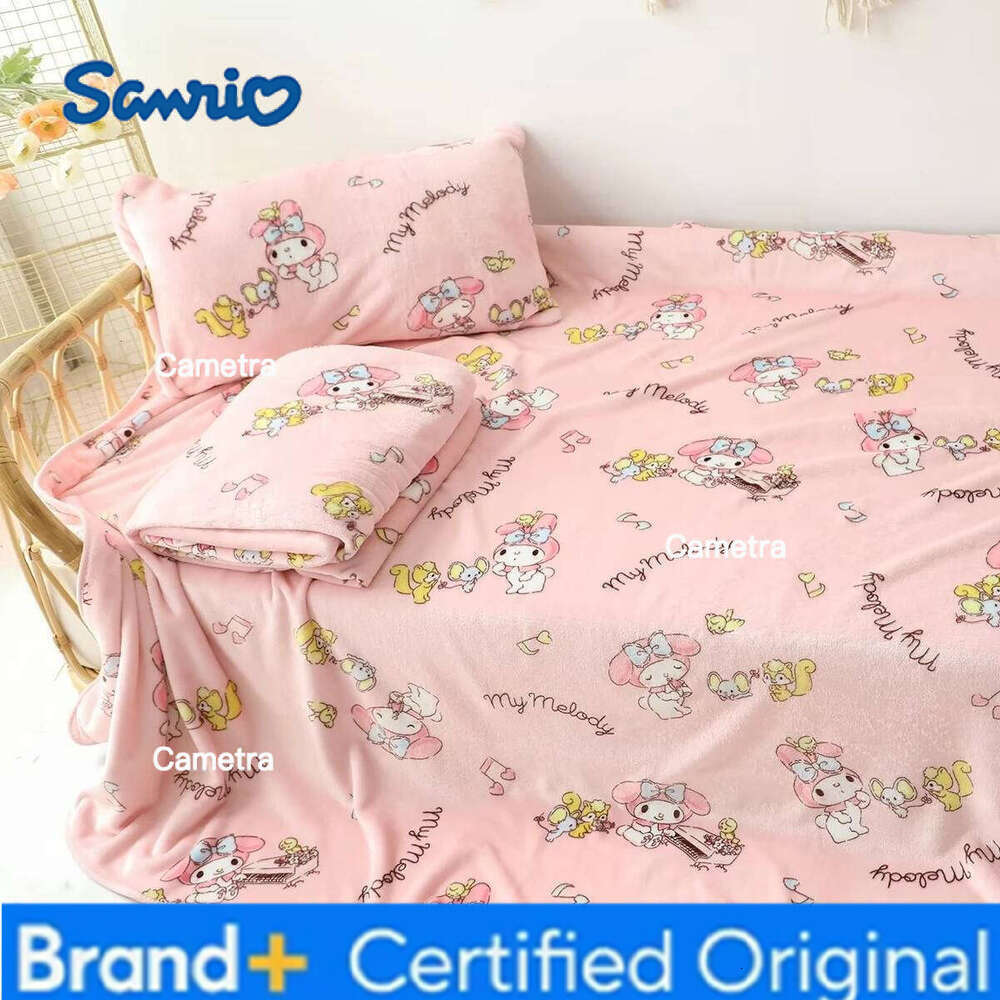 Sanrio Cute My Melody Warm Lovely Cartoon Printed For Office Dormitory Comfortable Nap Blanket Kawaii Sheet Girl H260205