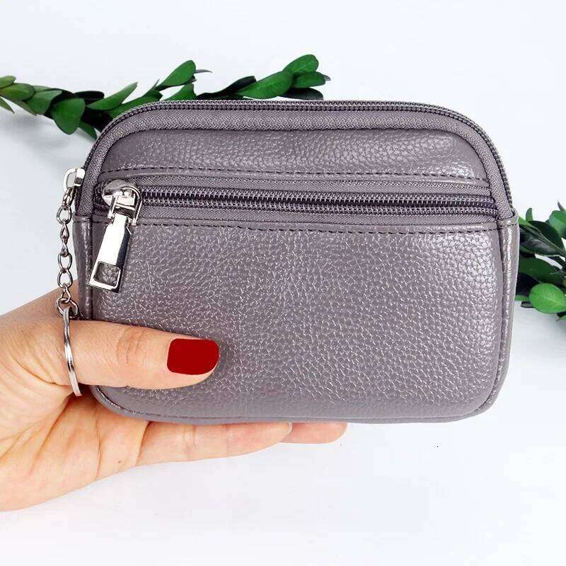 Fashion Zipper Short Wallet Bag for Women PU Leather Clutch Bags Cute Card Holder Female Folding Small Coin Purse Mini Keychain Z260205