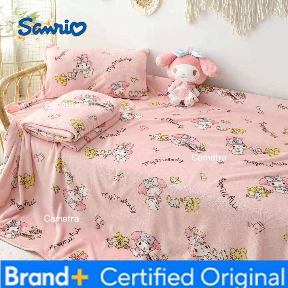 Sanrio Cute My Melody Warm Lovely Cartoon Printed For Office Dormitory Comfortable Nap Blanket Kawaii Sheet Girl H260205