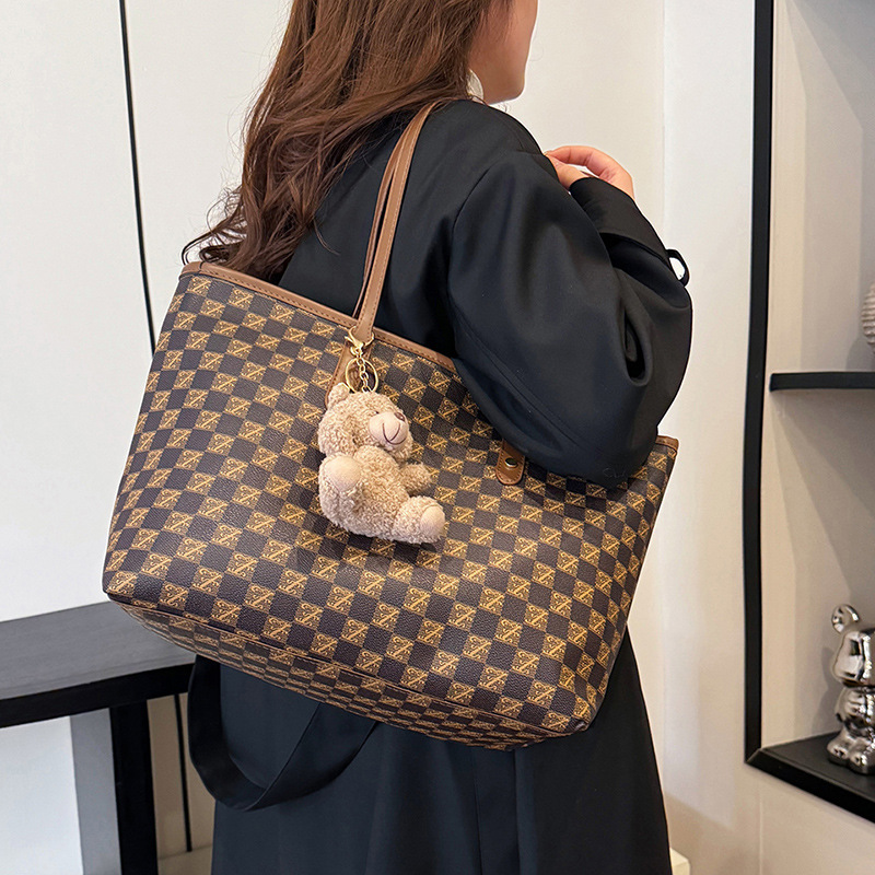 free shipping design bag 2026 Women's Retro Fashion Tote Stylish Large Capacity Shoulder Bag, Spacious Casual Purse