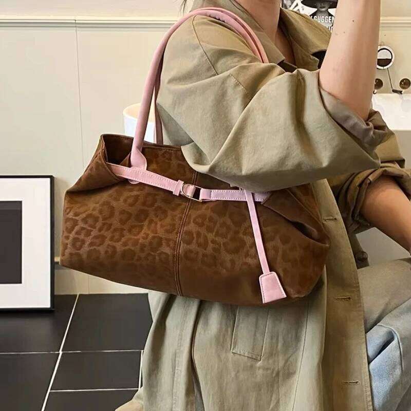 Leopard PU Leather Shoulder Bags for Women 2026 Luxury Designer Brand Trend Tote Bag Females Short Handle Handbags and Purses Y260204