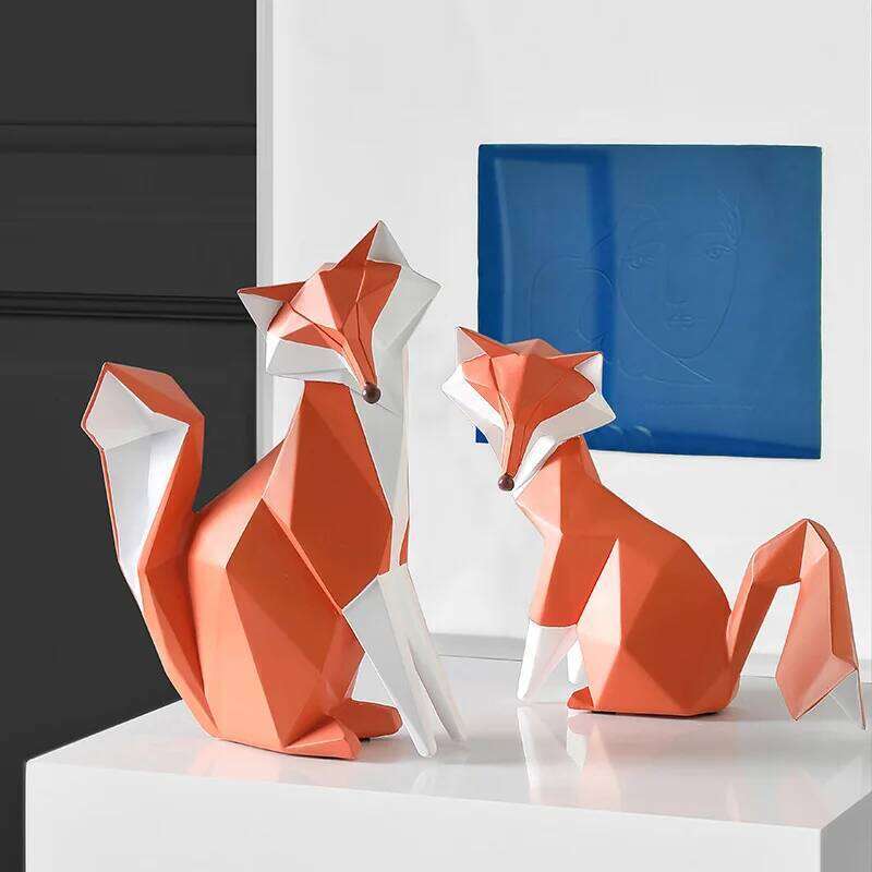 Fox Light Luxury Baubles Modern Simple Home Resin Crafts Room Animal Table Decoration S260204