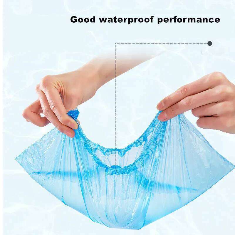 10 PCS Plastic Disposable Overshoes Outdoor Rainy Day Carpet Cleaning Cover Waterproof Shoe Covers S260204