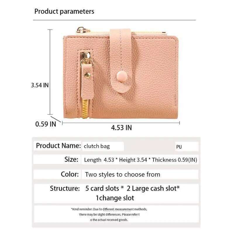 X5XA Ladies Wallet with Card Slots Lightweight Wear Resistant Purse Zippered Coin Pocket for Travel and Everyday Carry Z260205