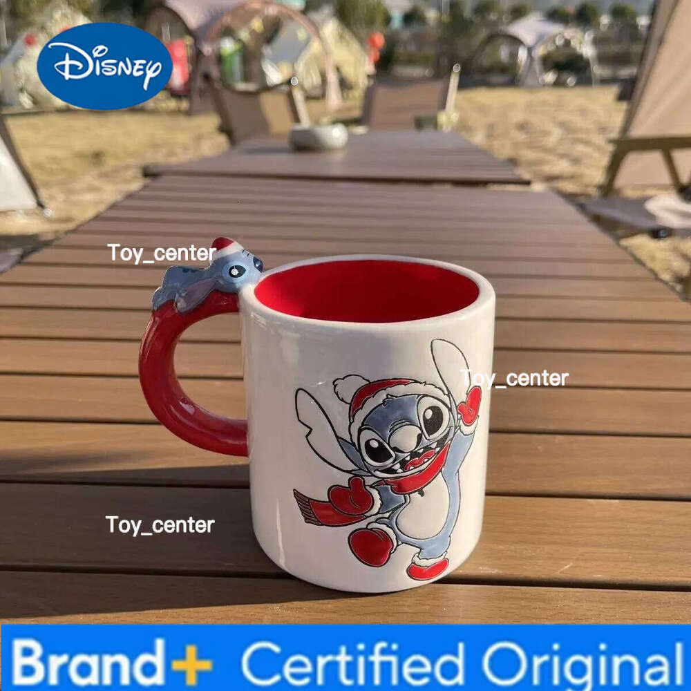 Disney stitch Cute ceramic Christmas s-stitch milk couple coffee beautiful household water cup cartoon mug H260205