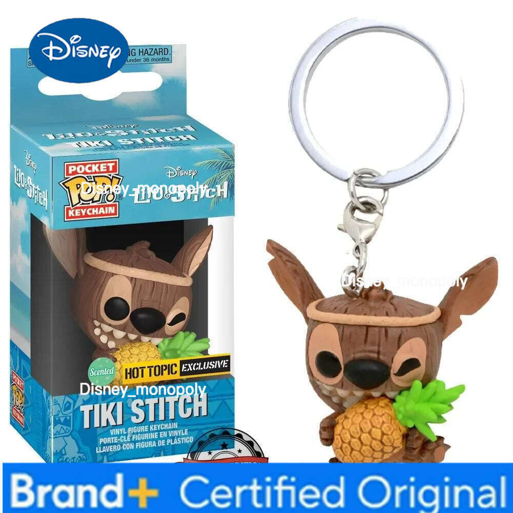 Disney FUNKO POP Elvis Lilo Stilts Keychain Summer Stitch Scented Exclusive Vinyl Action Figures Collection Model Kid Toys Gift H260205