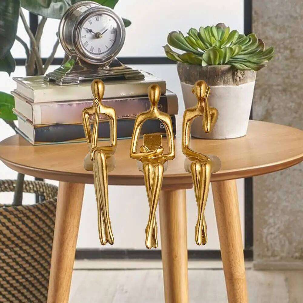 Desktop Character Ornaments High Quality Resin Abstract Thinker Sculpture Nordic Style Modern Home Office Decor S260204