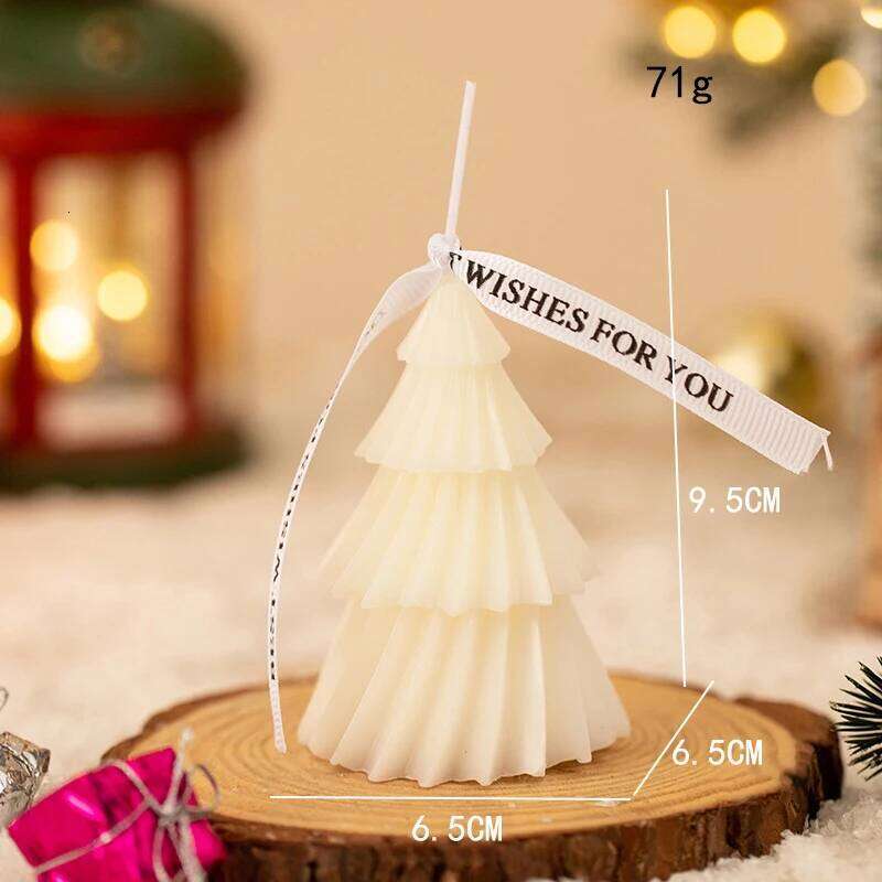 Scented Candles 3D Mold Christmas Tree Geometric Pine Silicone DIY Aromath Candle Soap Making Tools Craft S260204