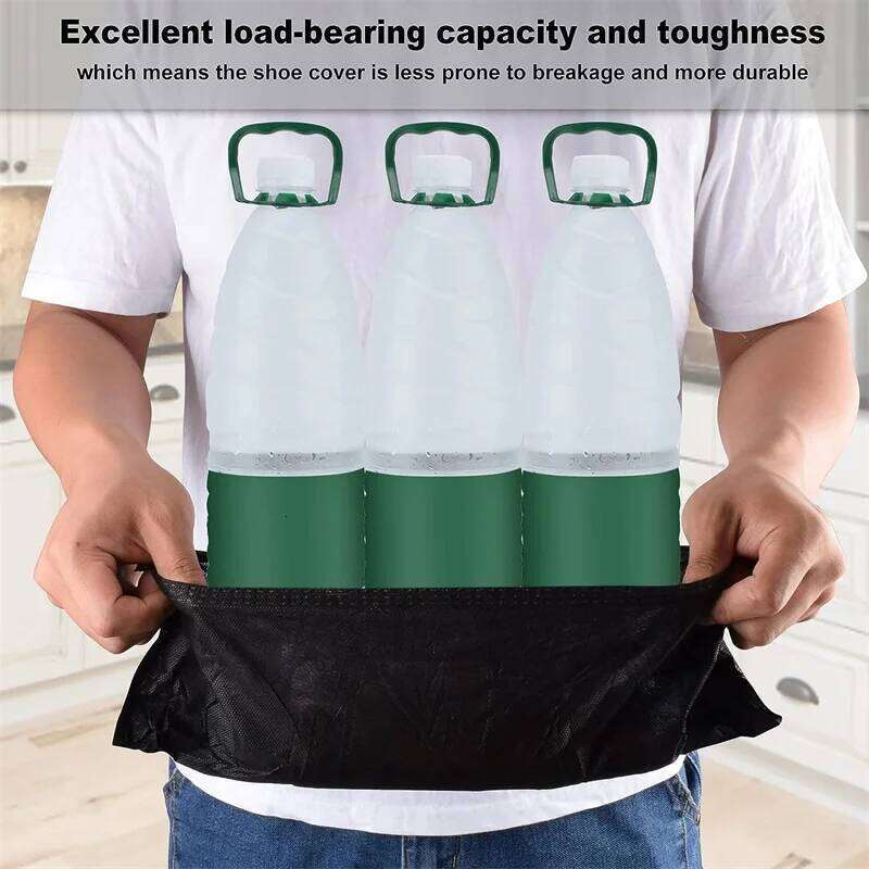 Disposable 100 Count Foot Booties Coverings Non Slip Shoe & Boot Covers for Indoor Outdoor Home Workplace S260204