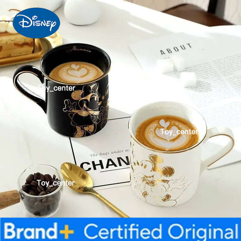 Disney Mickey Minnie ceramic creative couple water office tea coffee children milk cup Valentine's Day gift H260205