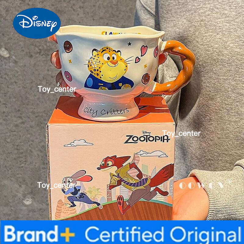 Disney 360 ML Zootopia Mug Judy Nick Couple Tumbler Romantic Valentine'S Day Gifts For Lovers Ceramic Coffee Cup H260205