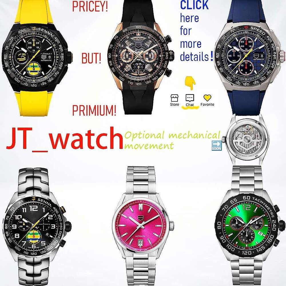 TAGness Heuererity Luxury Mens Automatic Mechanical Watch Dress Sapphire Leather Business Matching Waterproof Luminous Elegant Slim 40mm Reloj Hombre Relogio GF