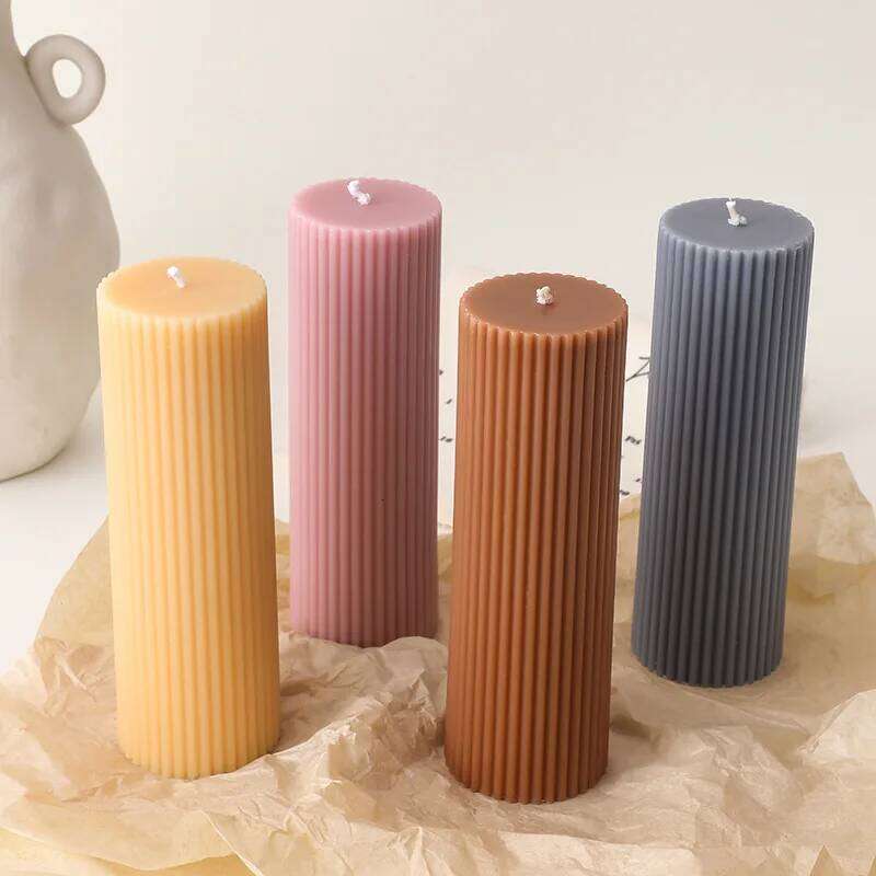 5*L15cm Pillar Scented Soy Wax Home Decoration Party Smokeless Household Emergency Candles S260204