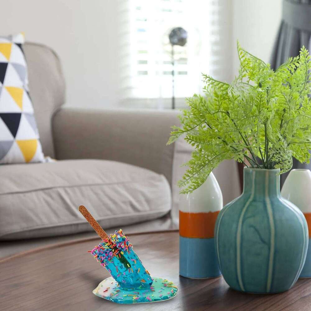 Ice Cream Ornaments Melting Popsicle Sculpture Resin Decoration Craft Art Figure Housewarming Gifts Home Decor S260204