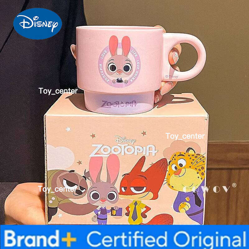 Disney Zootopia Judy Niki Ceramic Mug Stackable High Aesthetic Female Birthday Gift Couple Water Cup Home Kitchen Dining Bar H260205