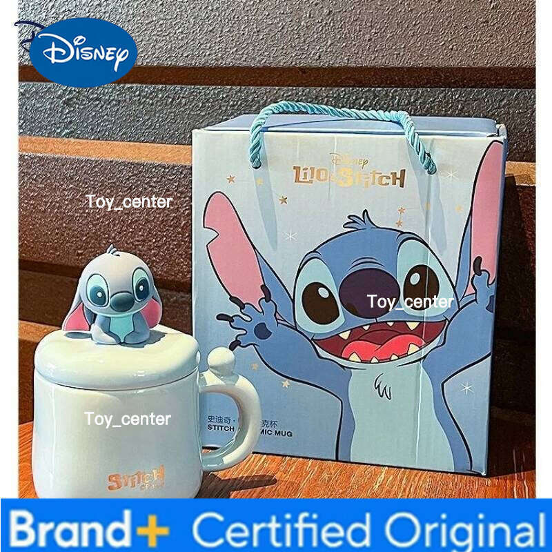 Disney Stitch Cartoon Anime Couples Mug Cute Ceramic Tea Coffee Milk Cup Set Home Decoration Kawaii Birthday Gift for Girls H2602051