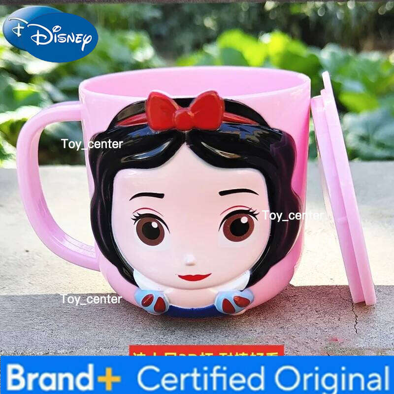 Disney Cartoon Mickey Stitch kids With Lid Milk Mug Frozen Elsa 3D Home Drinking Mouth Brushing Children's Water Cup H260205