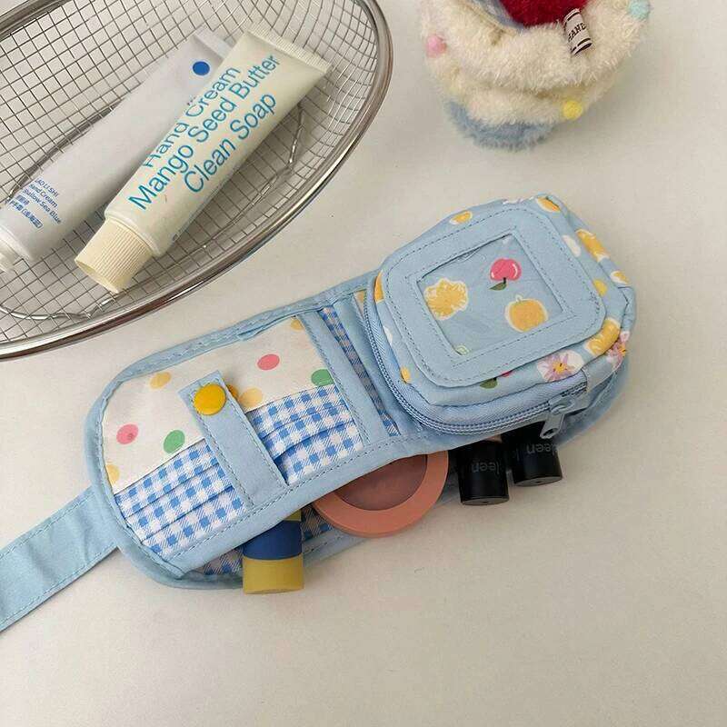 1pc Retro Multi-layer Short Summer Cartoon Photocard Mini Purse Wallet Outdoor Student Coin Bag Z260205