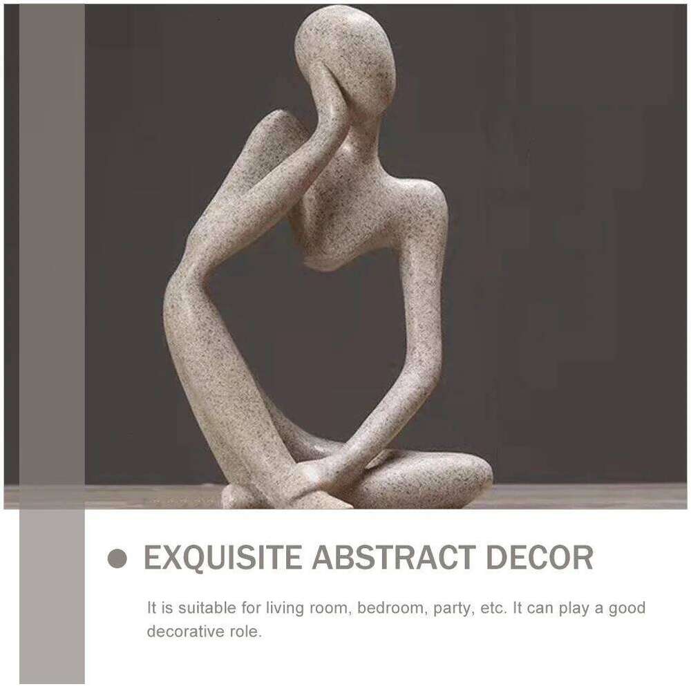 Art Ornament Compact Size Household Thinker Statue for Home Office Tabletop Decoration Abstract Sculpture S260204