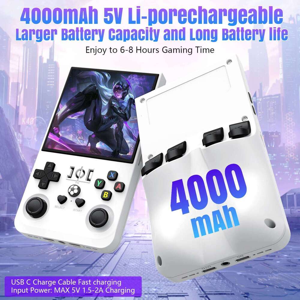 Open Source R36MAX Retro Handheld 64/128G 18000+Game RK3326 Chip Portable Pocket Player 4Screen Game Console H260205