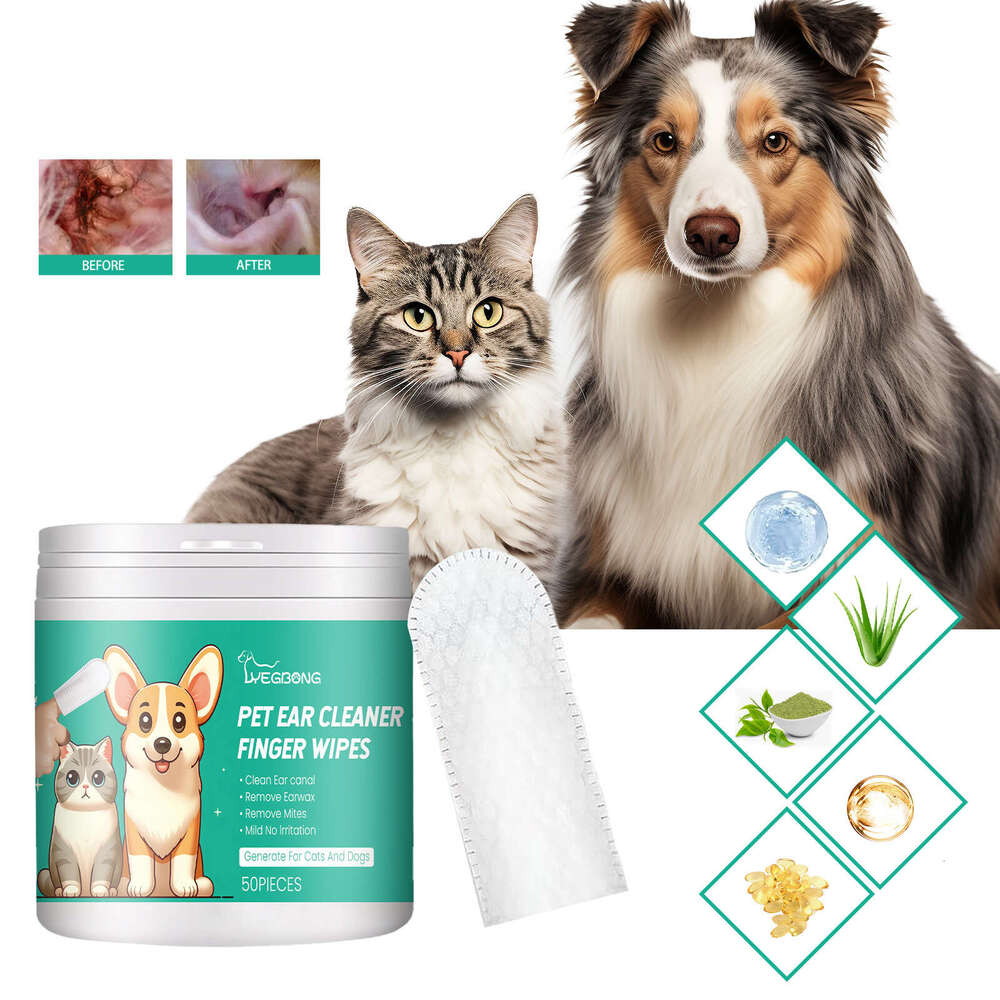 Yegbong Wipes Gentle Cleaning Pet Mites Ear Wax Eye Dirt Paw Deodorization Odor Removal S260203