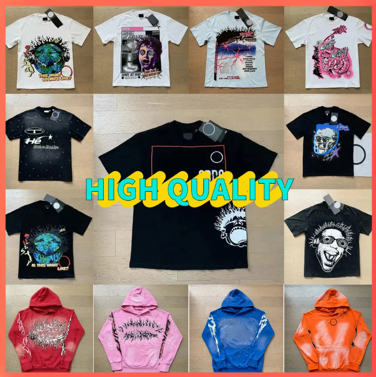 designer t shirt High Quality Mens hoodie Summer Fashion Man Womens hellness Stars Long Tops Cotton Tshirts Clothing hoodies Short Sleeve Clothes Tees eur US S-XL cE23