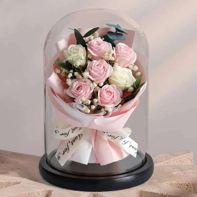 Forever Preserved Real Rose in Glass Dome Women Valentines Gifts Eternal Flower for Mother's Day Anniversary Birthday S260204