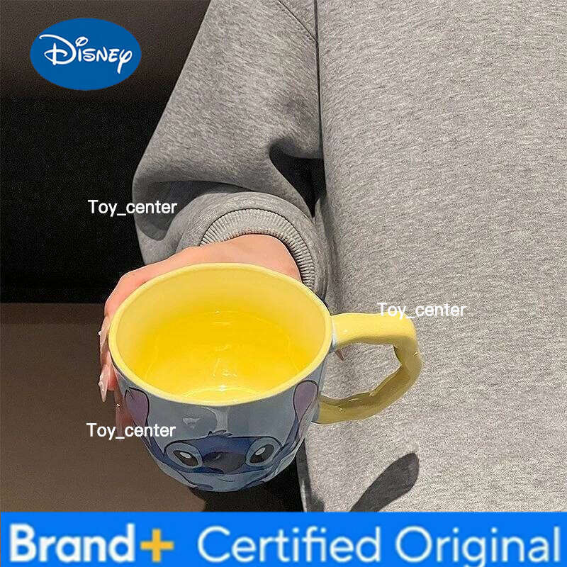 Disney New Stitch Angel anime-themed creative personalised cartoon couple ceramic milk coffee mugs high-quality festive gifts H260205