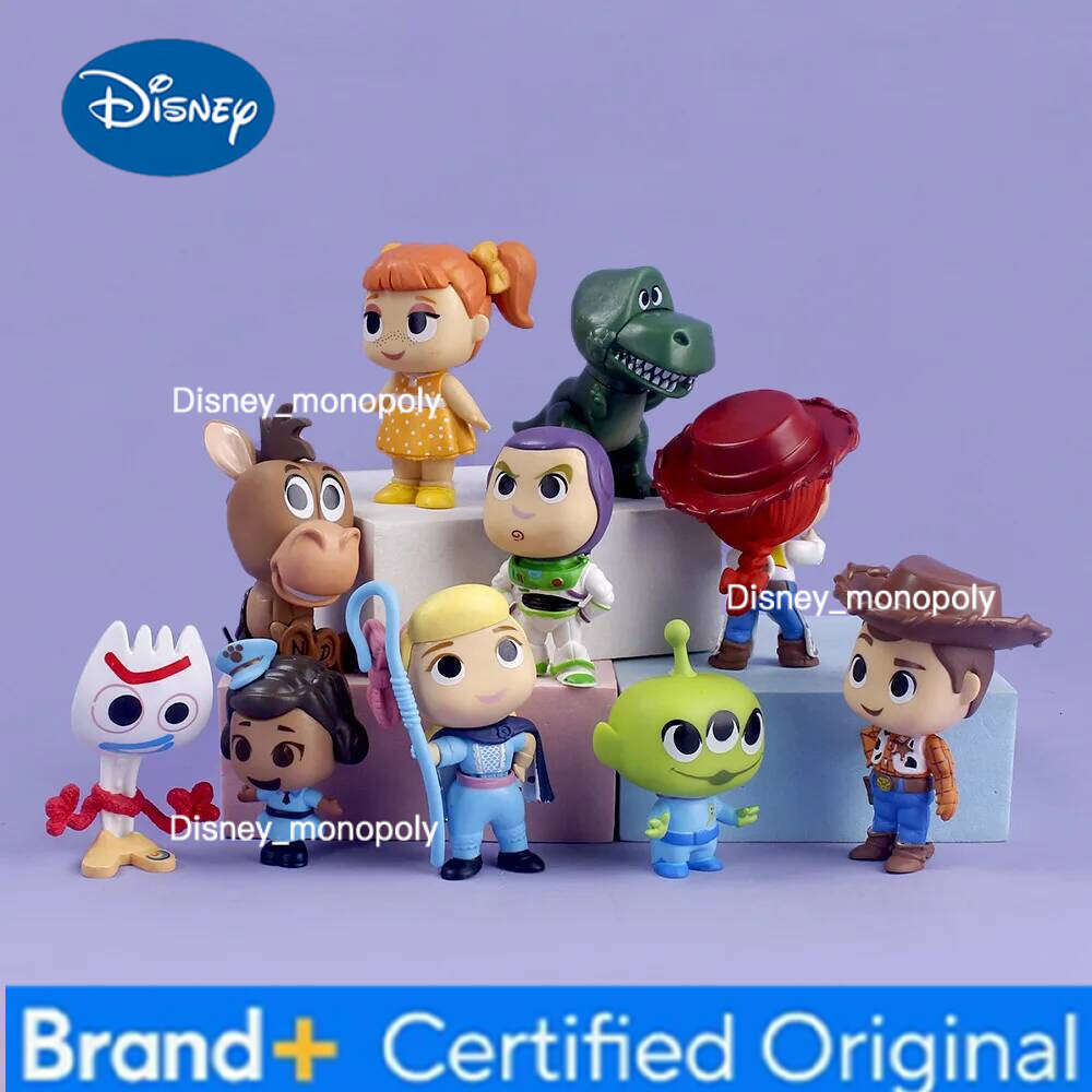 Disney 10Pcs/Set Toy Story Figure Buzz Lightyear Jessie Woody Alien Lotso Desktop Ornaments PVC Collection Doll Birthday Gift H260205