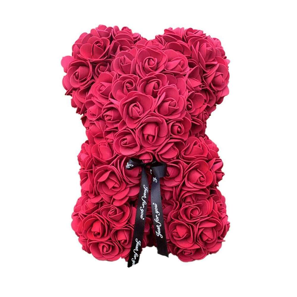Dropshipping 25cm Rose Teddy Bears Artificial Flower Bear Of Roses For Women Valentine's Wedding Birthday Christmas Gifts 2026 S260204